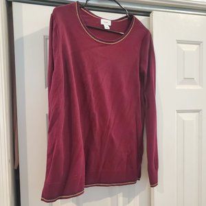 Accented  Crew Neck Sweater